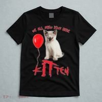 IT Kitten We All Meow Down Here Funny Halloween T-Shirt thumb 5