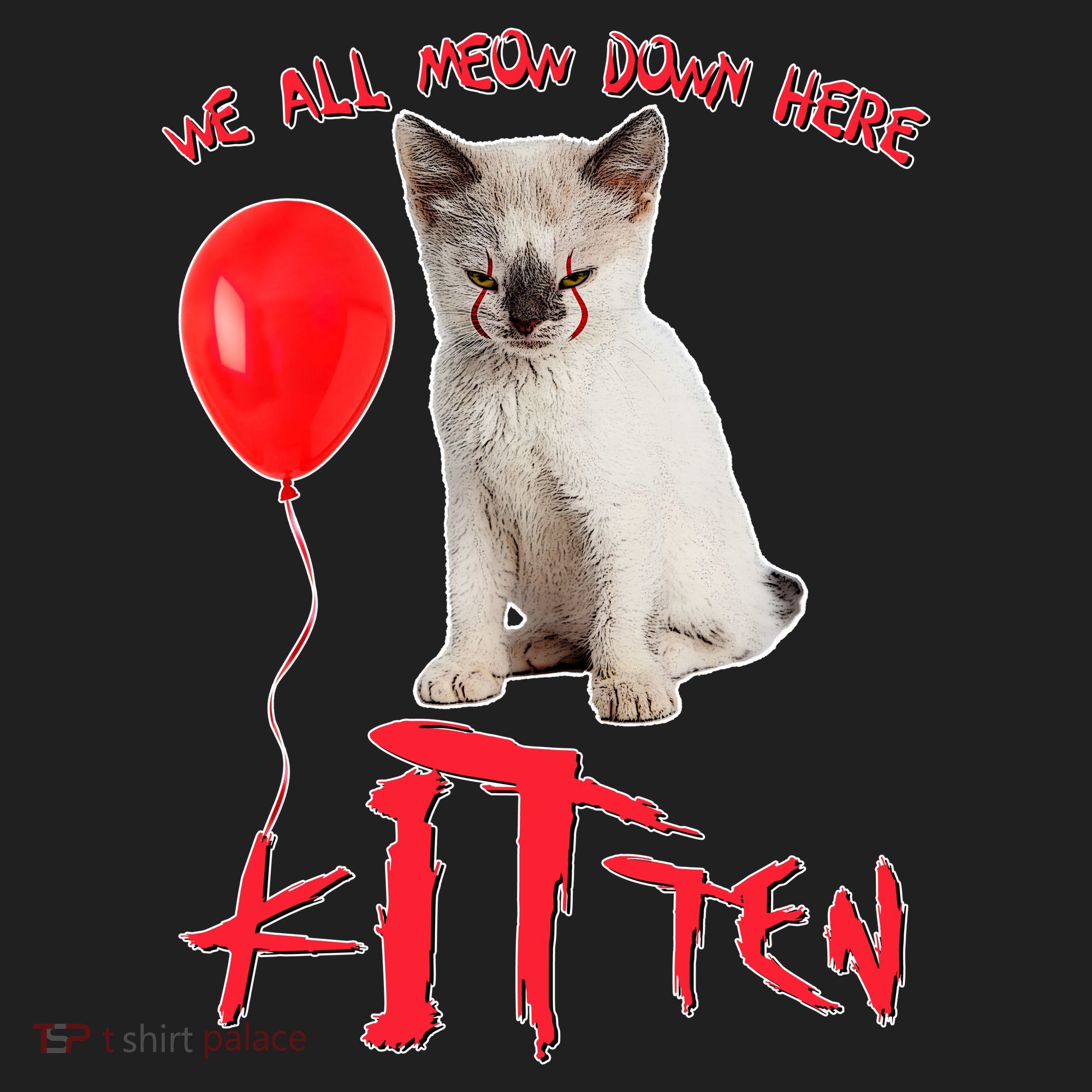 IT Kitten We All Meow Down Here Funny Halloween Beanie