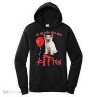 IT Kitten We All Meow Down Here Funny Halloween Women's Hoodie thumb 0