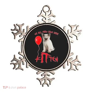 IT Kitten We All Meow Down Here Funny Halloween Ornament