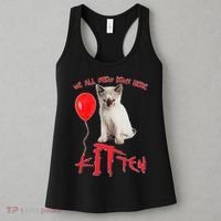IT Kitten We All Meow Down Here Funny Halloween Women's Tank Top thumb 3