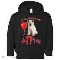 IT Kitten We All Meow Down Here Funny Halloween Toddler Hoodie thumb 0