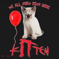 IT Kitten We All Meow Down Here Funny Halloween Women's T-Shirt thumb 6