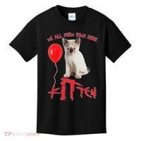 IT Kitten We All Meow Down Here Funny Halloween Kids T-Shirt thumb 0
