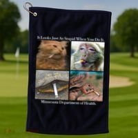 It Looks Just As Stupid When You Do It Golf Towel thumb 1