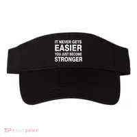 It Never Gets Easier You Just Become Stronger Visor thumb 0