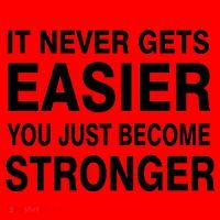 It Never Gets Easier You Just Become Stronger Santa Hat thumb 1