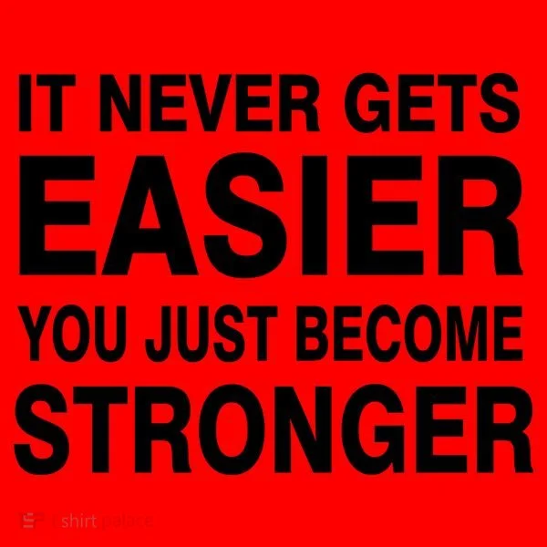 It Never Gets Easier You Just Become Stronger Santa Hat
