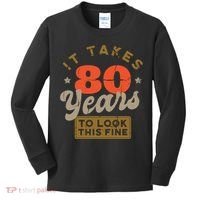 It Takes 80 Years To Look This Fine Kids Long Sleeve Shirt thumb 0
