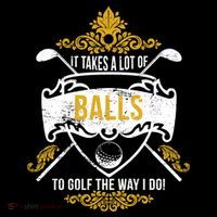 It Takes A Lot Of Balls Funny Golf Women's Hoodie thumb 2