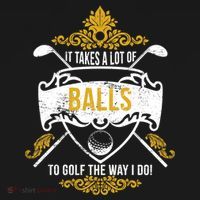 It Takes A Lot Of Balls Funny Golf Tote Bag thumb 4