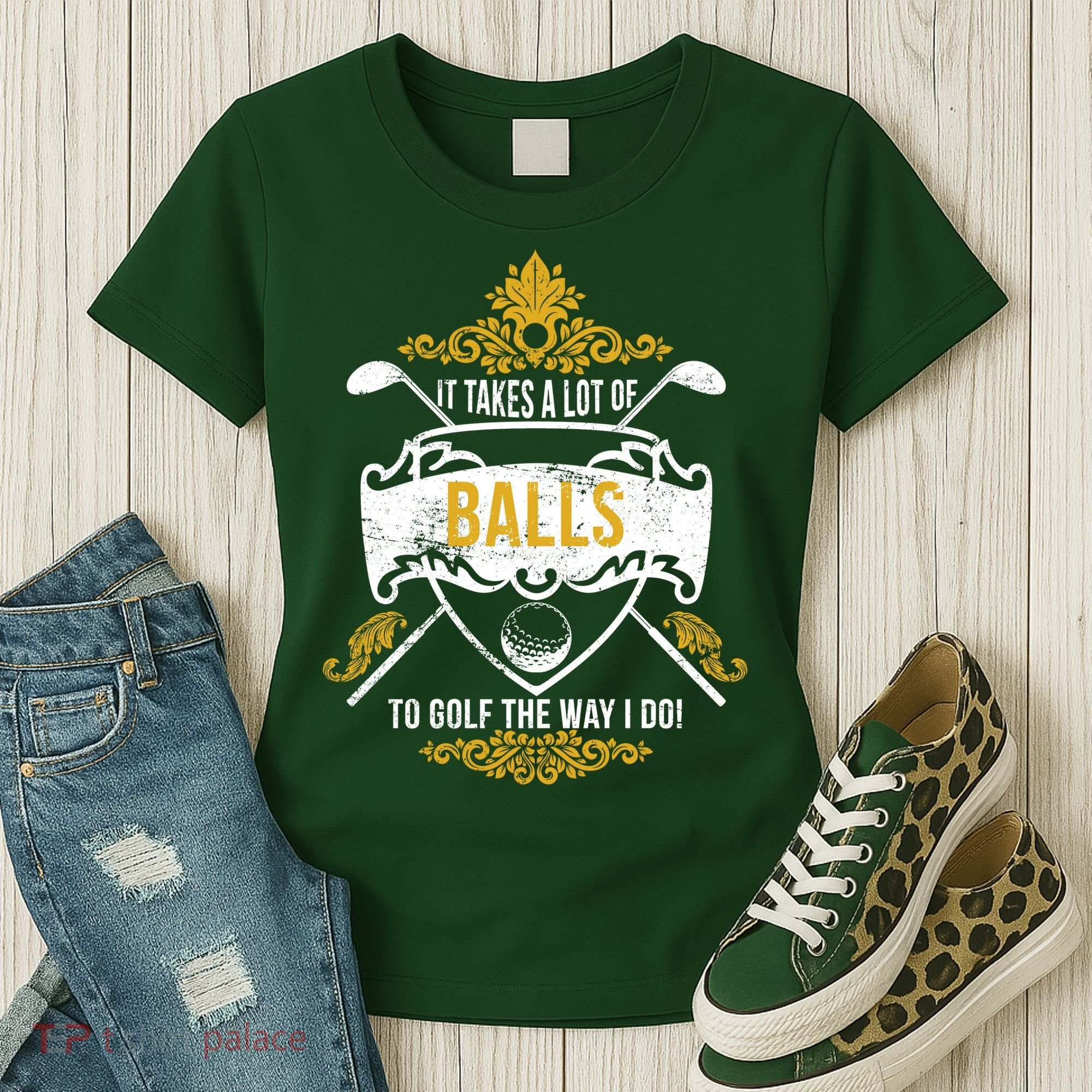 It Takes A Lot Of Balls Funny Golf Women's T-Shirt