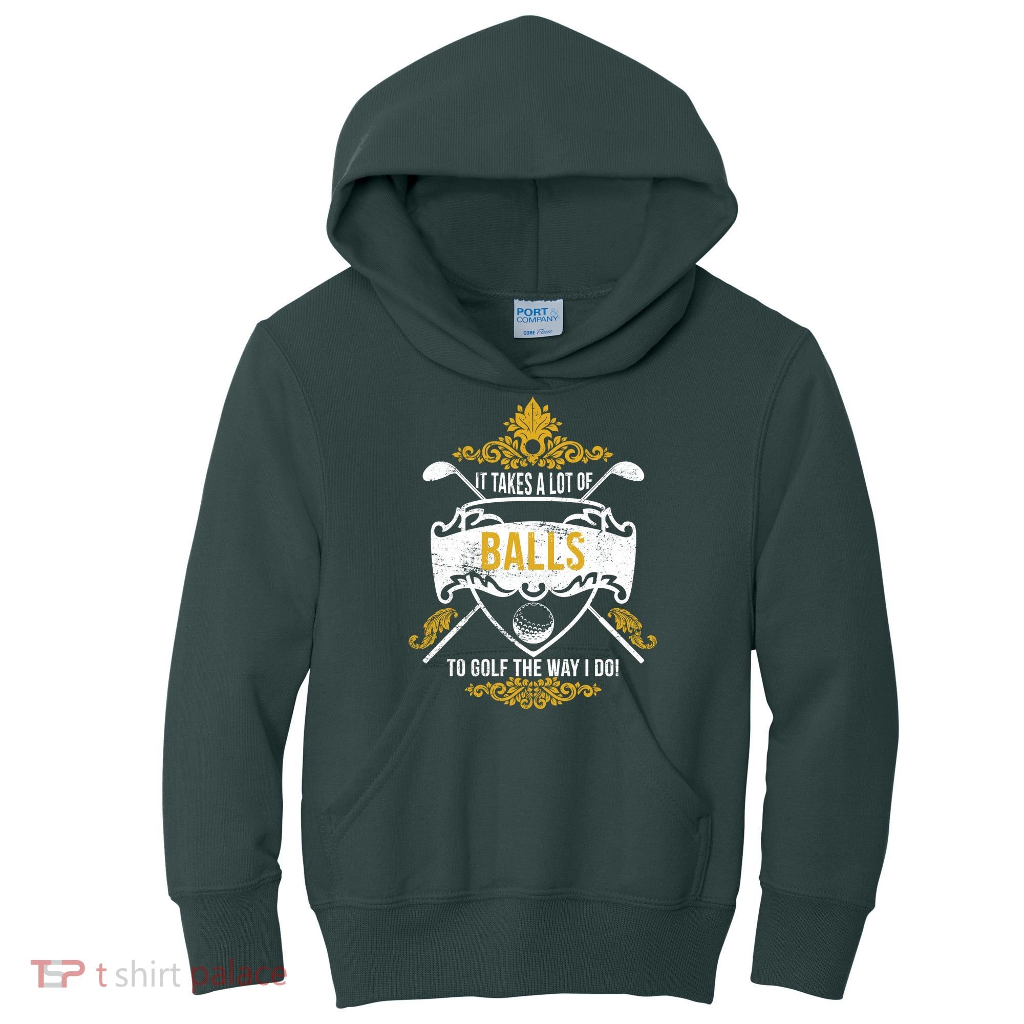 It Takes A Lot Of Balls Funny Golf Kids Hoodie