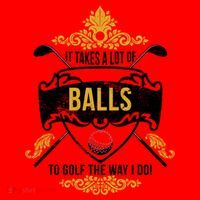 It Takes A Lot Of Balls Funny Golf Santa Hat thumb 1