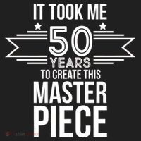 It Took Me 50 Years To Create This Masterpiece 50th Birthday Golf Towel thumb 3