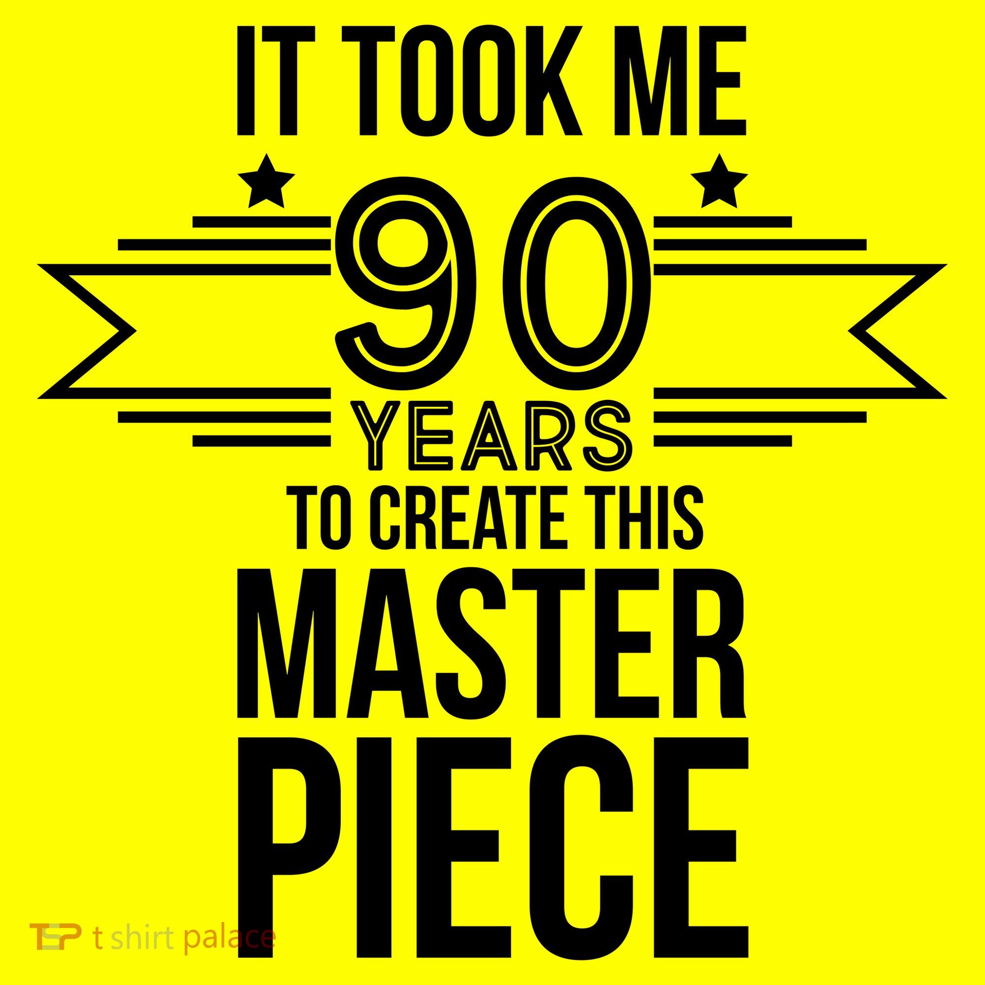 It Took Me 90 Years To Create This Masterpiece 90th Birthday USA-Made Doggie Bandana
