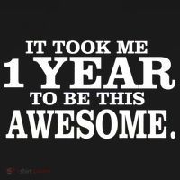 It Took One Year To Be This Awesome Kids Long Sleeve Shirt thumb 2