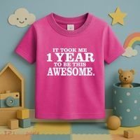 It Took One Year To Be This Awesome Toddler T-Shirt thumb 3