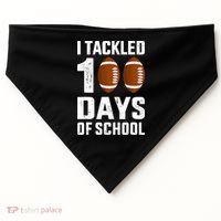I Tackled 100 Days School 100th Day Football USA-Made Doggie Bandana thumb 0