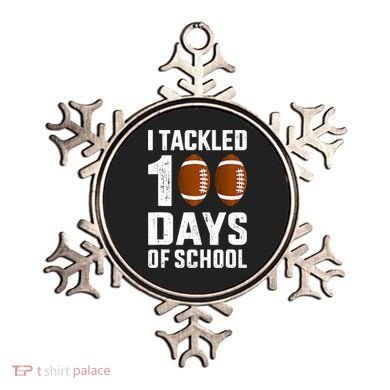 I Tackled 100 Days School 100th Day Football Ornament