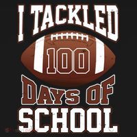 I Tackled 100 Days Of School Football Mousepad thumb 1
