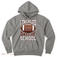 I Tackled 100 Days Of School Football Hoodie thumb 0