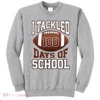 I Tackled 100 Days Of School Football Sweatshirt thumb 0