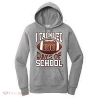 I Tackled 100 Days Of School Football Women's Hoodie thumb 0