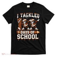 I Tackled 100 Days Of School 100th Day Football T-Shirt thumb 0