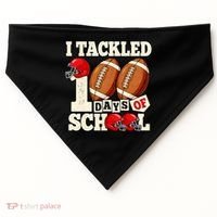I Tackled 100 Days Of School USA-Made Doggie Bandana thumb 0