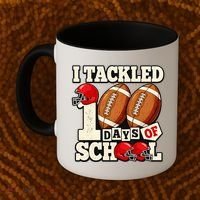 I Tackled 100 Days Of School Coffee Mug thumb 2