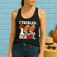 I Tackled 100 Days Of School Women's Tank Top thumb 2