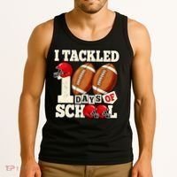 I Tackled 100 Days Of School Tank Top thumb 3
