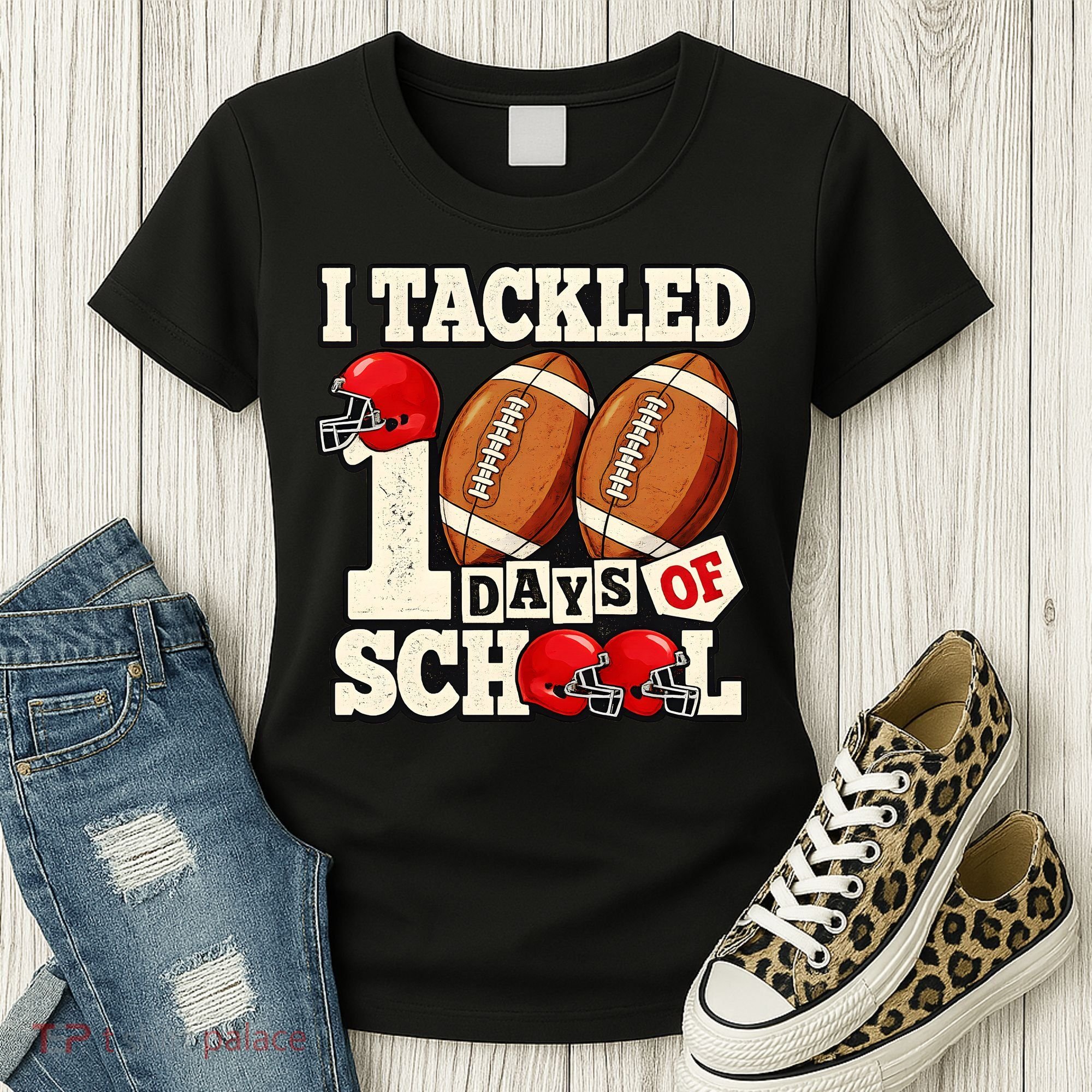 I Tackled 100 Days Of School Women's T-Shirt