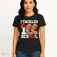 I Tackled 100 Days Of School Women's T-Shirt thumb 4