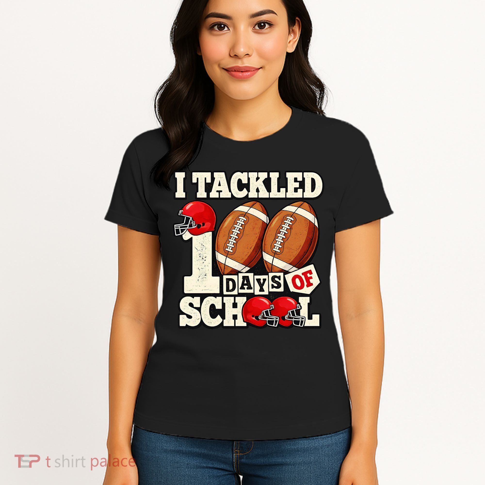 I Tackled 100 Days Of School Women's T-Shirt