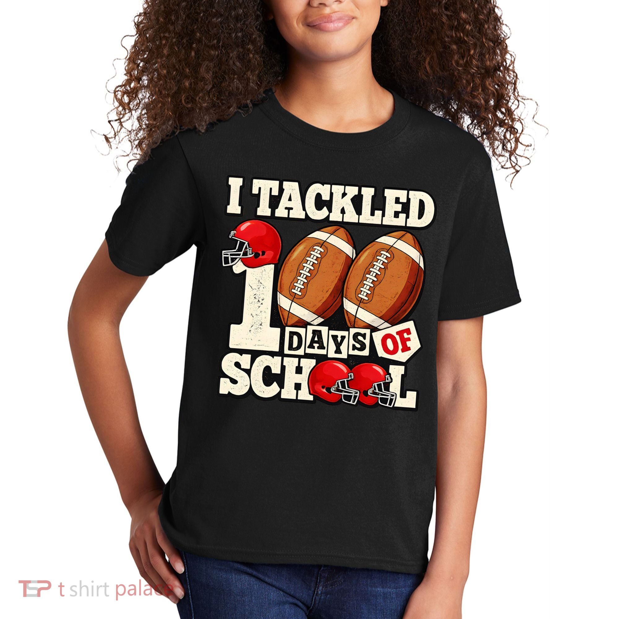 I Tackled 100 Days Of School Kids T-Shirt