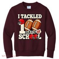 I Tackled 100 Days Of School Kids Sweatshirt thumb 0