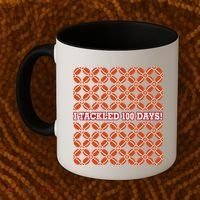 I Tackled 100 Days Football School Celebration Coffee Mug thumb 2