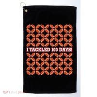 I Tackled 100 Days Football School Celebration Golf Towel thumb 0