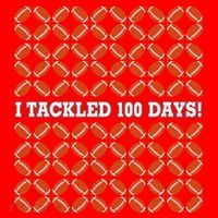 I Tackled 100 Days Football School Celebration Santa Hat thumb 1