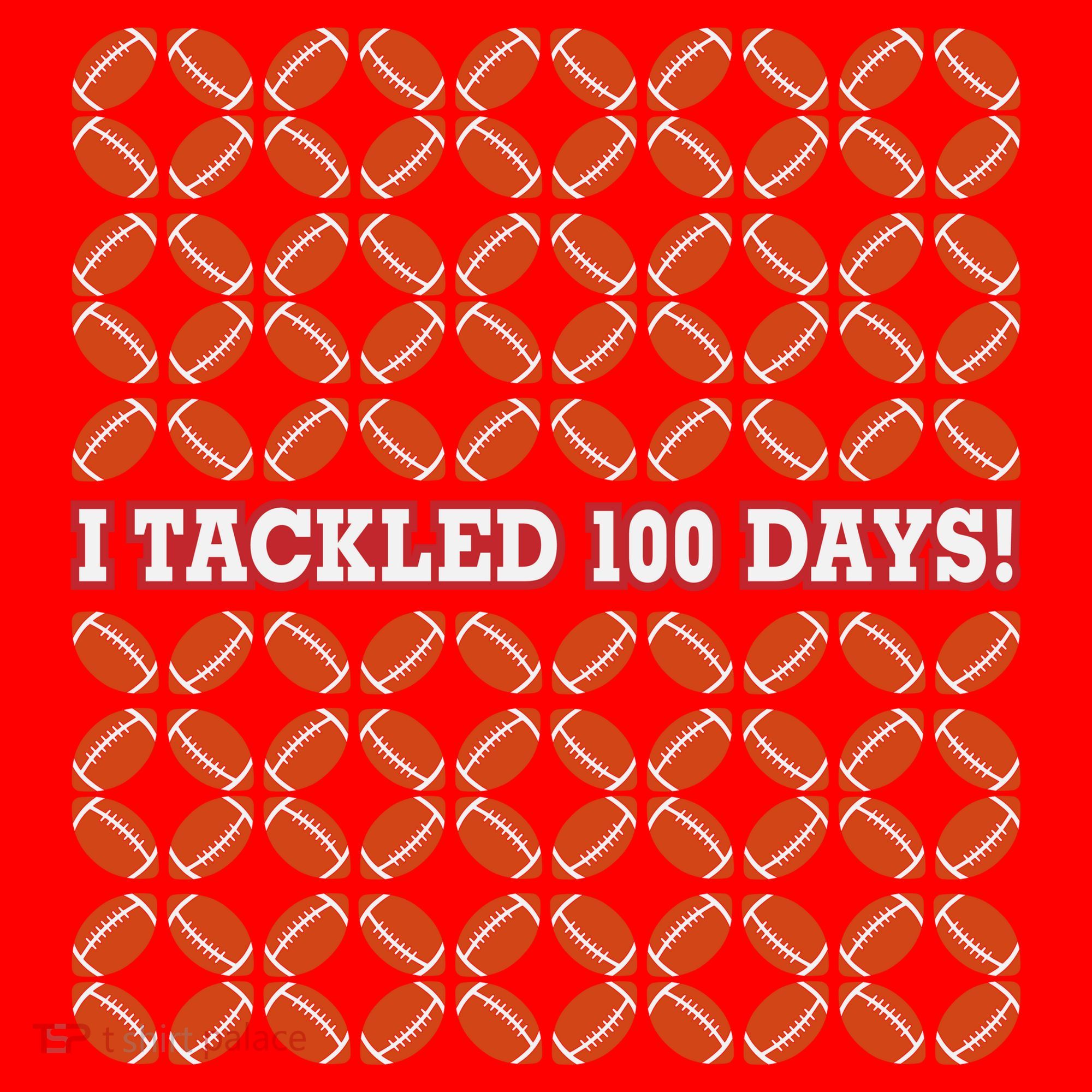 I Tackled 100 Days Football School Celebration Santa Hat