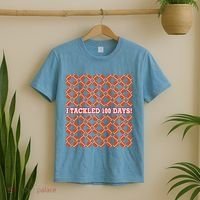I Tackled 100 Days Football School Celebration T-Shirt thumb 2