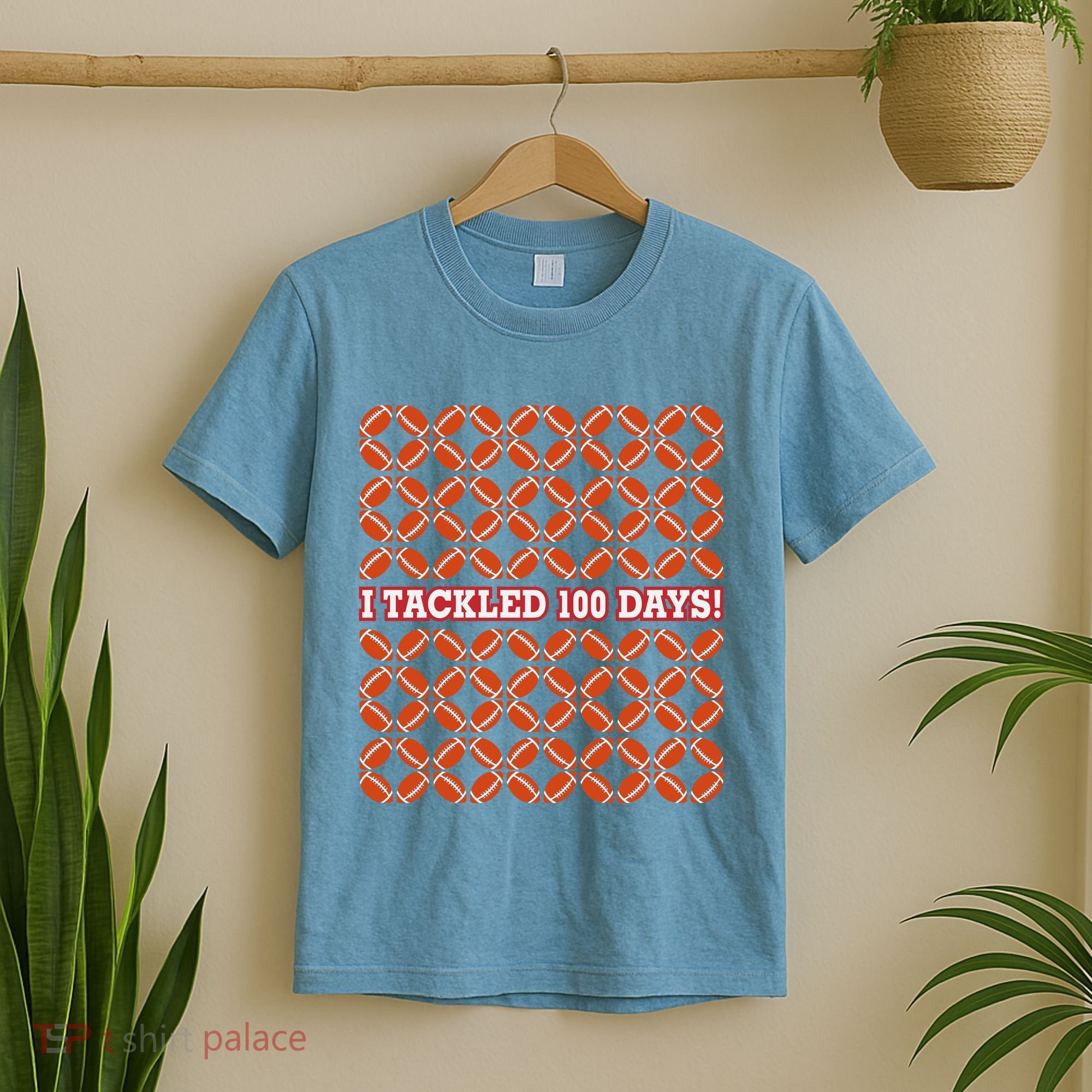 I Tackled 100 Days Football School Celebration T-Shirt