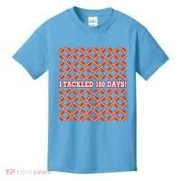 I Tackled 100 Days Football School Celebration Kids T-Shirt thumb 0