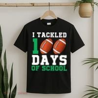 I Tackled 100 Days of School 100th Day of School Student T-Shirt thumb 2