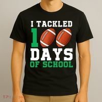 I Tackled 100 Days of School 100th Day of School Student T-Shirt thumb 3