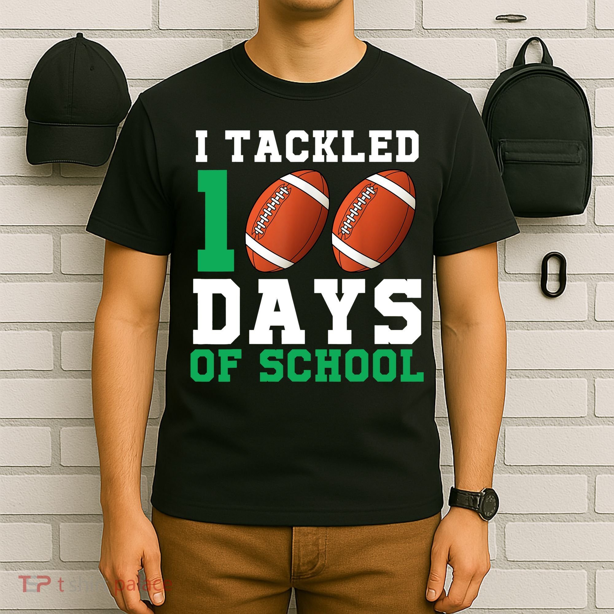 I Tackled 100 Days of School 100th Day of School Student T-Shirt