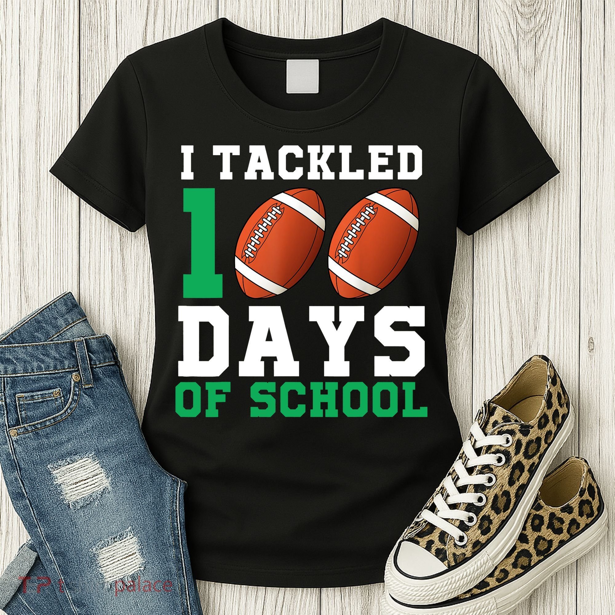 I Tackled 100 Days of School 100th Day of School Student Women's T-Shirt