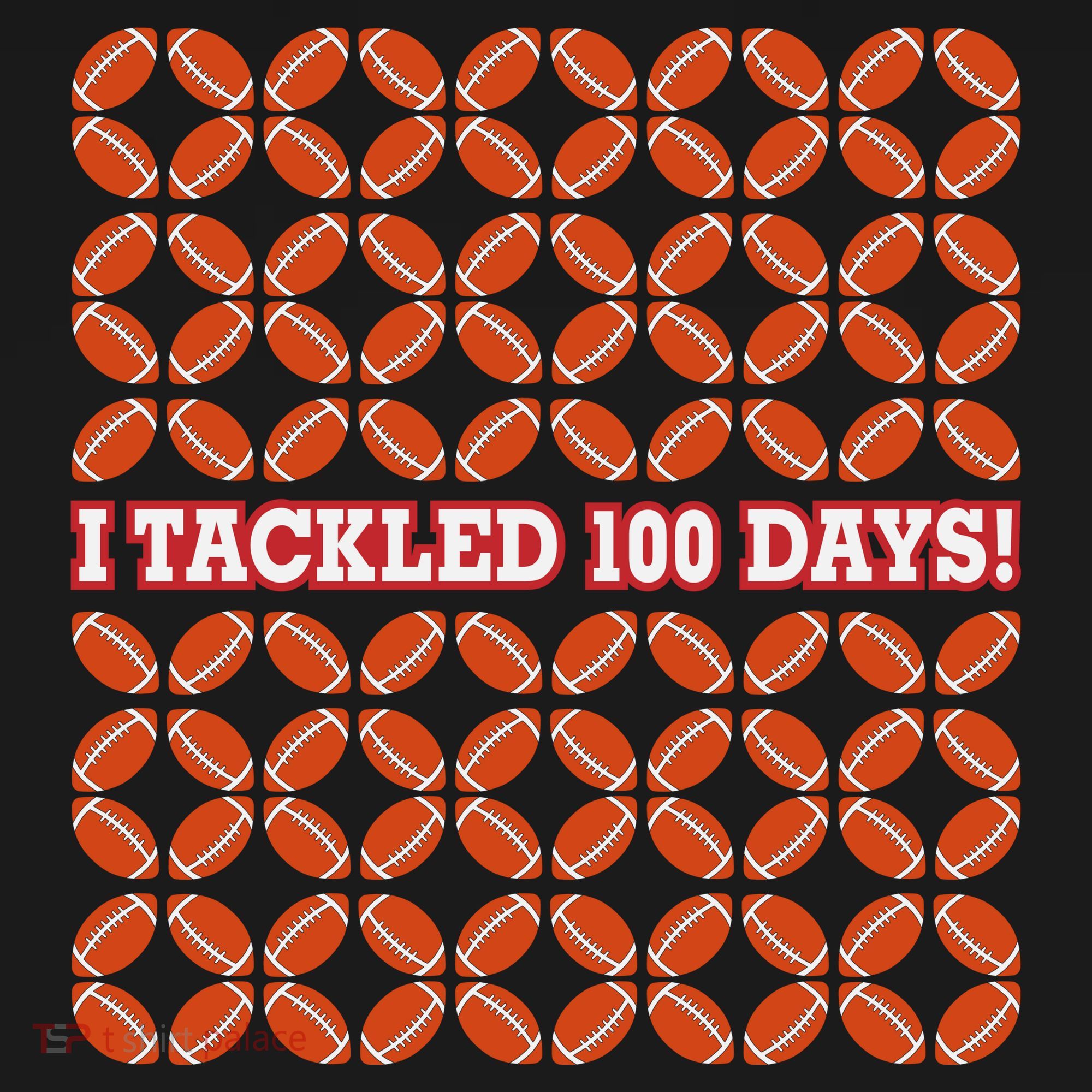 I Tackled 100 Days Of School Football Ornament